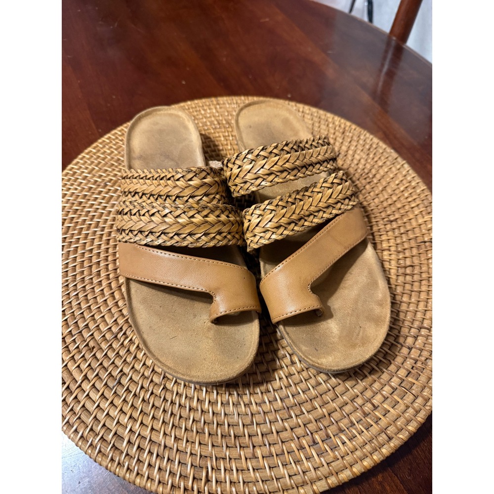 Baretraps Jonelle Tan Braided Toe Loop Slide Sandals Womens 9.5M - Picture 7 of 10